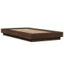 Estructura de cama madera de ingeniería marrón roble 90x190 cm de vidaXL, Camas y somieres - Ref: Foro24-3281244, Precio: 132...