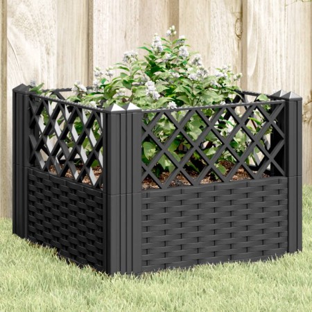 Planter with black PP pegs 43.5x43.5x43.5 cm by vidaXL, Pots and planters - Ref: Foro24-368007, Price: 31,25 €, Discount: %