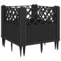 Planter with black PP pegs 43.5x43.5x43.5 cm by vidaXL, Pots and planters - Ref: Foro24-368007, Price: 31,25 €, Discount: %