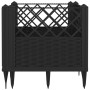 Planter with black PP pegs 43.5x43.5x43.5 cm by vidaXL, Pots and planters - Ref: Foro24-368007, Price: 31,25 €, Discount: %