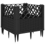 Planter with black PP pegs 43.5x43.5x43.5 cm by vidaXL, Pots and planters - Ref: Foro24-368007, Price: 31,25 €, Discount: %