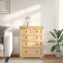 Comfortable solid pine wood Corona chest of drawers 92x48x114 cm by vidaXL, Storage trunks - Ref: Foro24-4005674, Price: 227,...