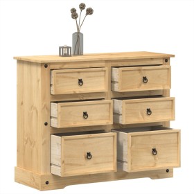 Corona solid pine wood chest of drawers 110x43x91 cm by vidaXL, Storage trunks - Ref: Foro24-4005676, Price: 221,99 €, Discou...