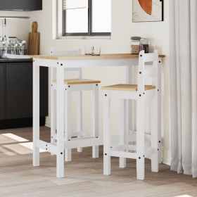 High stools 2 units solid white pine wood by vidaXL, Furniture sets for kitchens and dining rooms - Ref: Foro24-4005695, Pric...