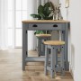 3-piece solid pine wood bar set in gray. by vidaXL, Furniture sets for kitchens and dining rooms - Ref: Foro24-4005697, Price...