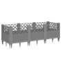 Planter with light gray PP pegs 123.5x43.5x43.5 cm by vidaXL, Pots and planters - Ref: Foro24-368018, Price: 54,03 €, Discoun...