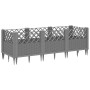 Planter with light gray PP pegs 123.5x43.5x43.5 cm by vidaXL, Pots and planters - Ref: Foro24-368018, Price: 54,03 €, Discoun...