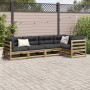 Set mit 5 Gartensofas mit Kissen aus imprägniertem Kiefernholz von vidaXL, Gartensets - Ref: Foro24-3299437, Preis: 534,59 €,...