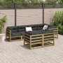 Set mit 7 Gartensofas mit Kissen aus imprägniertem Kiefernholz von vidaXL, Gartensets - Ref: Foro24-3299496, Preis: 759,99 €,...