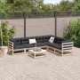 7-teilige Gartensofagarnitur aus massivem Kiefernholz von vidaXL, Gartensets - Ref: Foro24-3299463, Preis: 380,87 €, Rabatt: %