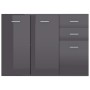 Glossy gray plywood sideboard 105x30x75 cm by vidaXL, Sideboards - Ref: Foro24-800701, Price: 147,87 €, Discount: %