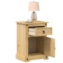 Mesita de noche Corona madera maciza de pino 45x35x64 cm de vidaXL, Mesitas de noche - Ref: Foro24-4005655, Precio: 74,77 €, ...