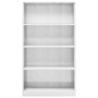 Estantería de 4 niveles contrachapada blanco brillo 80x24x142cm de vidaXL, Librerías y estanterías - Ref: Foro24-800915, Prec...