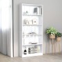 5-tier glossy white plywood shelf 80x24x175cm by vidaXL, Bookcases and shelves - Ref: Foro24-800924, Price: 104,65 €, Discoun...