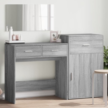 3-piece Sonoma gray engineered wood vanity set by vidaXL, Bedroom furniture sets - Ref: Foro24-3276523, Price: 171,53 €, Disc...