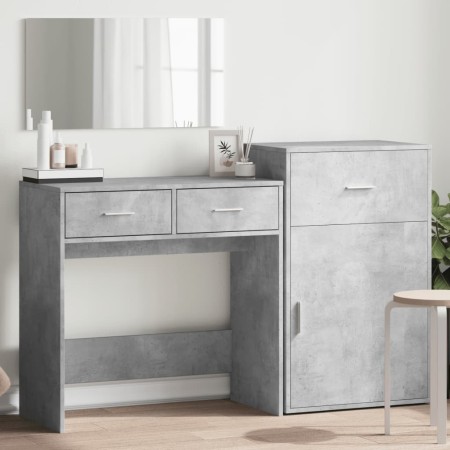 3-piece vanity set in gray concrete engineered wood by vidaXL, Bedroom furniture sets - Ref: Foro24-3276521, Price: 167,68 €,...