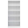 5-stufiges Regal aus glänzend weißem Sperrholz, 80 x 24 x 175 cm von vidaXL, Bücherregale und Regale - Ref: Foro24-800924, Pr...