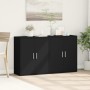 Engineered wood sideboard 2 units black 60x31x70 cm by vidaXL, Sideboards - Ref: Foro24-3276540, Price: 119,08 €, Discount: %