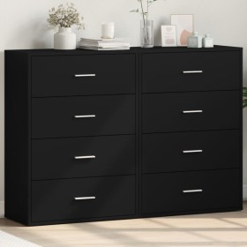 2 black engineered wood sideboards 60x31x84 cm by vidaXL, Sideboards - Ref: Foro24-3276582, Price: 168,60 €, Discount: %