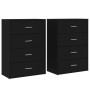 2 black engineered wood sideboards 60x31x84 cm by vidaXL, Sideboards - Ref: Foro24-3276582, Price: 168,60 €, Discount: %