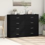 2 black engineered wood sideboards 60x31x84 cm by vidaXL, Sideboards - Ref: Foro24-3276582, Price: 168,60 €, Discount: %