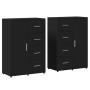 2 black engineered wood sideboards 60x31x84 cm by vidaXL, Sideboards - Ref: Foro24-3276589, Price: 182,61 €, Discount: %