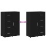 2 black engineered wood sideboards 60x31x84 cm by vidaXL, Sideboards - Ref: Foro24-3276589, Price: 182,61 €, Discount: %