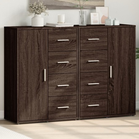 Sideboards 2 Stk. Holzwerkstoff braune Eiche 60x31x84 cm von vidaXL, Sideboards - Ref: Foro24-3276594, Preis: 185,99 €, Rabat...