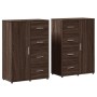 Aparadores 2 uds madera de ingeniería marrón roble 60x31x84 cm de vidaXL, Aparadores - Ref: Foro24-3276594, Precio: 211,39 €,...