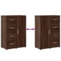 Aparadores 2 uds madera de ingeniería marrón roble 60x31x84 cm de vidaXL, Aparadores - Ref: Foro24-3276594, Precio: 211,39 €,...