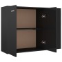 Aparador de madera contrachapada negro brillante 105x30x75 cm de vidaXL, Aparadores - Ref: Foro24-800700, Precio: 148,99 €, D...