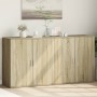 Sideboards 2 units engineered wood Sonoma oak 79x38x80 cm by vidaXL, Sideboards - Ref: Foro24-3276604, Price: 163,20 €, Disco...