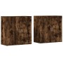 Aparadores 2 uds madera de ingeniería roble ahumado 79x38x80 cm de vidaXL, Aparadores - Ref: Foro24-3276606, Precio: 161,99 €...