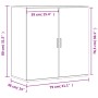 Aparadores 2 uds madera de ingeniería roble ahumado 79x38x80 cm de vidaXL, Aparadores - Ref: Foro24-3276606, Precio: 162,71 €...