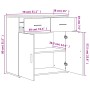 Aparadores 2 uds madera de ingeniería gris hormigón 79x38x80 cm de vidaXL, Aparadores - Ref: Foro24-3276619, Precio: 193,09 €...