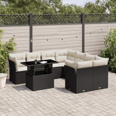 8-piece garden sofa set with black synthetic rattan cushions by vidaXL, Garden sets - Ref: Foro24-3266426, Price: 651,67 €, D...