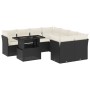 Set aus 8-teiligen Gartensofas und Kissen Kunstrattan schwarz von vidaXL, Gartensets - Ref: Foro24-3266426, Preis: 633,06 €, ...