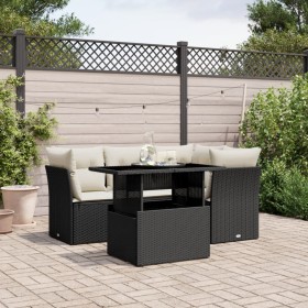 5-piece garden furniture set with black synthetic rattan cushions by vidaXL, Garden sets - Ref: Foro24-3266556, Price: 407,73...