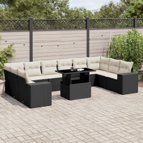 Garden sofa set 11 pieces and black synthetic rattan cushions by vidaXL, Garden sets - Ref: Foro24-3269406, Price: 795,65 €, ...