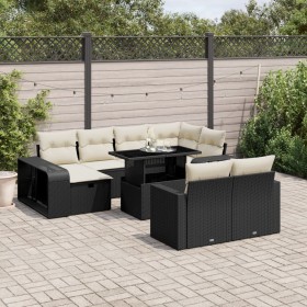 Garden sofa set 11 pieces and black synthetic rattan cushions by vidaXL, Garden sets - Ref: Foro24-3276502, Price: 698,04 €, ...