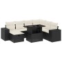 Set de sofás de jardín 8 piezas y cojines ratán sintético negro de vidaXL, Conjuntos de jardín - Ref: Foro24-3275316, Precio:...