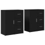 Engineered wood sideboard 2 units black 60x31x70 cm by vidaXL, Sideboards - Ref: Foro24-3276554, Price: 155,35 €, Discount: %