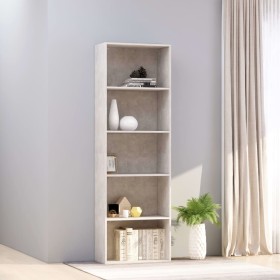 5-tier concrete gray plywood shelf 60x30x189cm by vidaXL, Bookcases and shelves - Ref: Foro24-800994, Price: 76,38 €, Discoun...