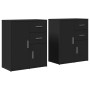 Engineered wood sideboard 2 units black 60x31x70 cm by vidaXL, Sideboards - Ref: Foro24-3276561, Price: 153,62 €, Discount: %