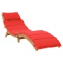 Sun loungers with cushions, 2 units, solid red acacia wood by vidaXL, Loungers - Ref: Foro24-3214837, Price: 304,24 €, Discou...