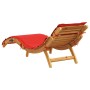 Sun loungers with cushions, 2 units, solid red acacia wood by vidaXL, Loungers - Ref: Foro24-3214837, Price: 304,24 €, Discou...