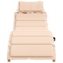 Sun loungers with cushions 2 units solid acacia wood beige by vidaXL, Loungers - Ref: Foro24-3214835, Price: 346,85 €, Discou...