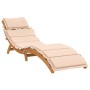 Sun loungers with cushions 2 units solid acacia wood beige by vidaXL, Loungers - Ref: Foro24-3214835, Price: 346,85 €, Discou...