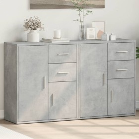 Sideboard aus Ingenieurholz 2 Stück Beton grau 60x31x70 cm von vidaXL, Sideboards - Ref: Foro24-3276563, Preis: 143,00 €, Rab...