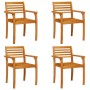 Garden chairs 4 pcs solid acacia wood 59x55x85 cm by vidaXL, Garden chairs - Ref: Foro24-3216303, Price: 252,74 €, Discount: %